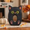 Halloween Home Decorations Wooden BOO Decoration for Tiered Trays, Creative Solid Wood Boo Sign Tabletop Centerpieces Party Decor