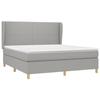 Exclusive House - Bed Slat Base with Mattress Light Grey 180x200cm Fabric
