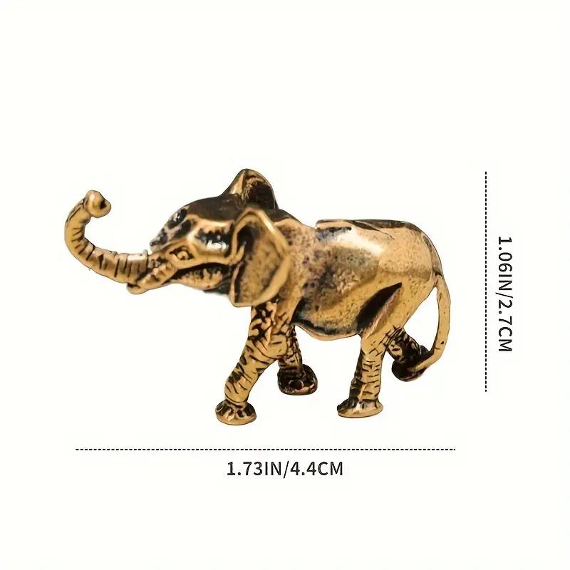 2 adet Antik Pirinç Fil Figür, Feng Shui Dekoratif Heykel, Ofis Masa Süsü, Elektrik Gerektirmez