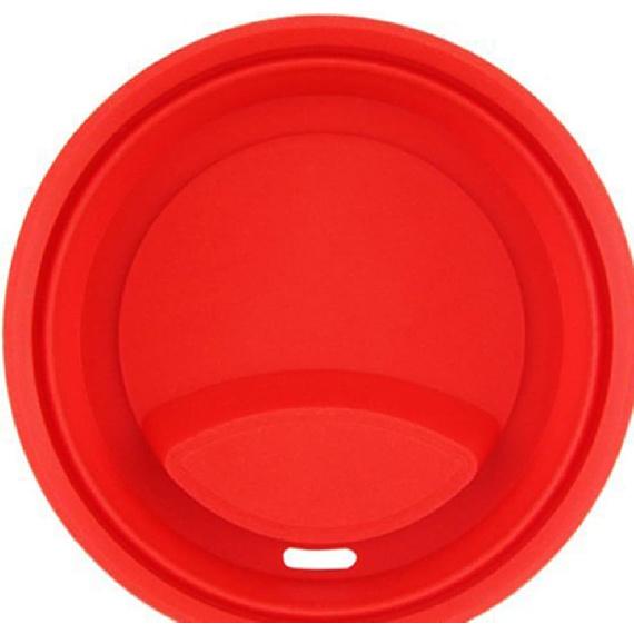 4 Pack Silicone Coffee Cup Lid Drinking Lid,Reusable and Durable Soft Silicone Drinking Lid-Red,Green,White,Brown