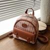 Plaid Backpack Women's New Fashion Popular Versatile Small Schoolbag College Student Travel Mini Backpack