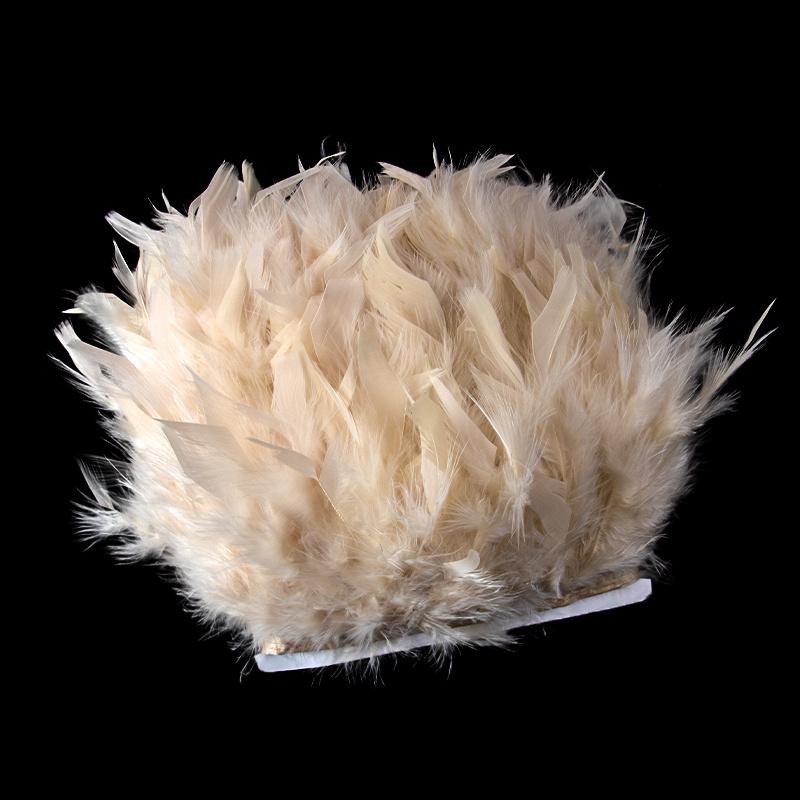 1Yards Dyed Turkey Feathers Trim Crafts Ribbon 10-15Cm White Feather Fringe For Wedding Dress Decor Sewing Accessories Plumas