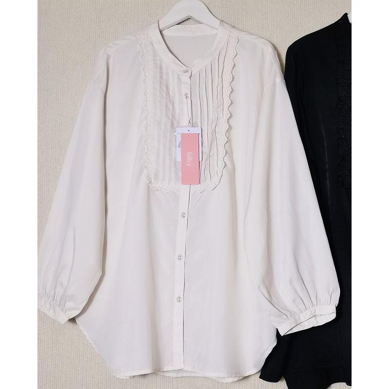 Order Leftover Stock Soft Silks and Satins Fabric Small Stand Collar Open Three-Quarter Sleeve Shirt Female Pure Color Accessible Luxury Professional