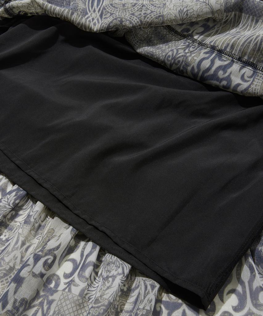 Penfield Vintage Bohemian Tiered Skirt Black_Fs1Ws12F