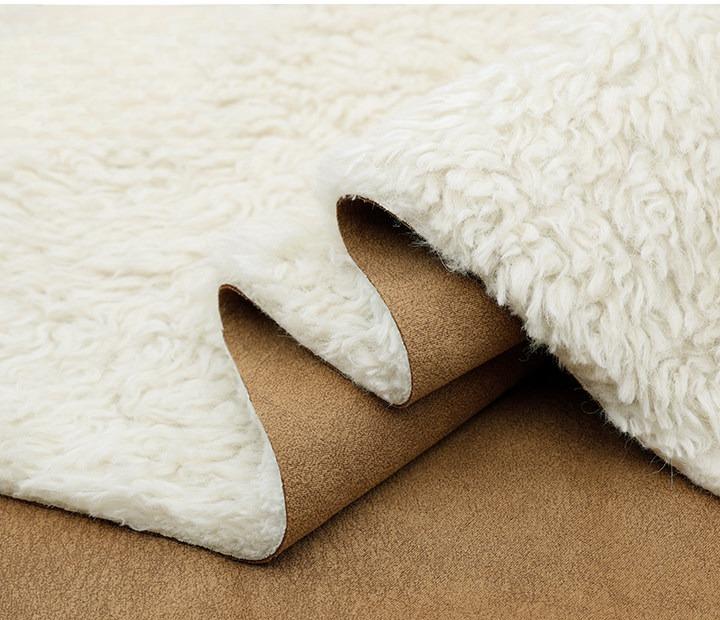 Suede Velvet Composite Lamb Wool Fabric Winter Thickening Warm for Diy Sewing Clothing  Wholesale Cloth