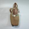 Gold Mesh Hollow Out Shoes Women Mary Jane Flats Lightweight Spring Summer Dress Party Shoes Elegant Office Lady Plus Size 43