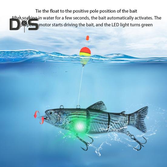 13CM/35G Elektryczny Przynęta Wędkarska Wieloprzegubowa z Haczykami Ładowana przez USB LED Świecąca Przynęta Pływająca Robotyczna Przynęta Sztuczna Akcesoria Wędkarskie