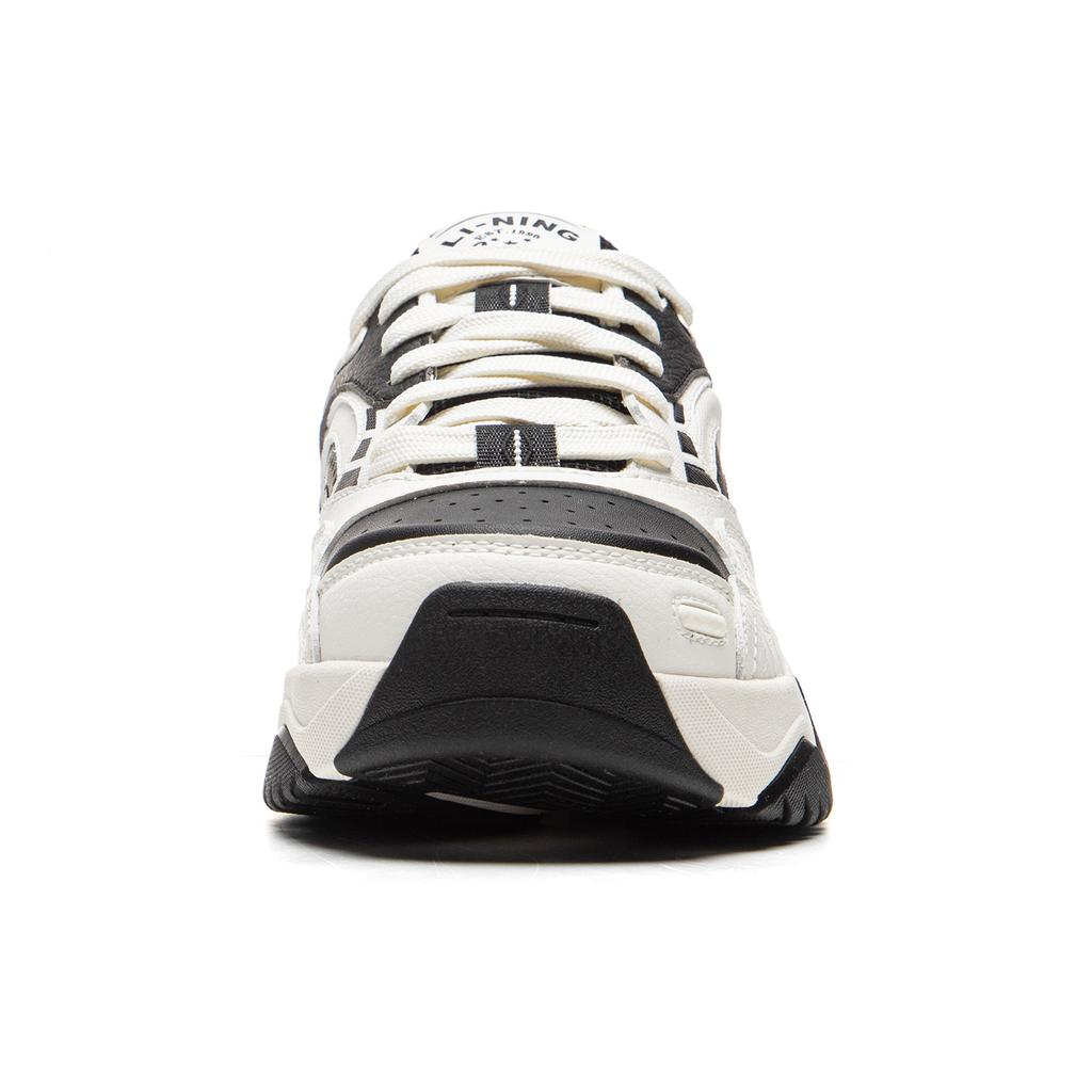 Li Ning Tianji 3 Slip Resistant, Abrasion Resistant, Lightweight Low top Skateboard Shoes Women's Black White AGCU432-3