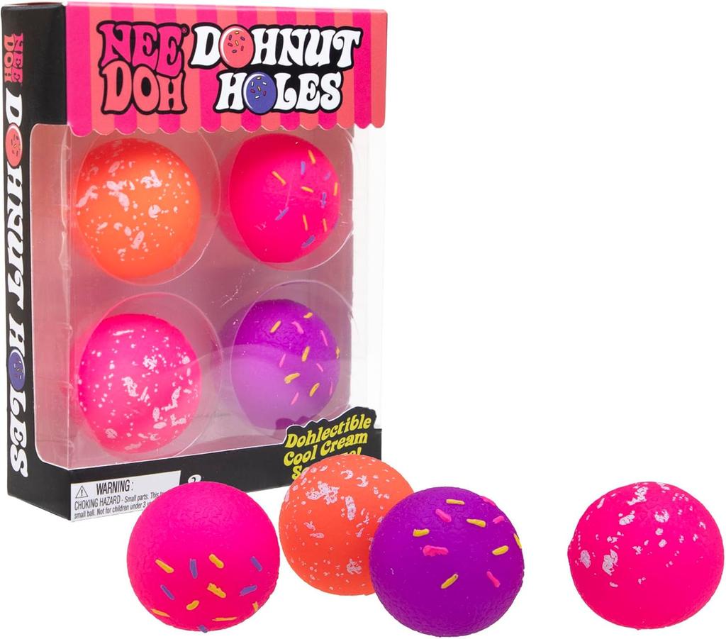 Schylling Needoh Dippin Dazzler Donut Holes Stress Relief Squishy Cube Anti-Anxiety Squeeze Toy For Focus Adhd Population Gifts