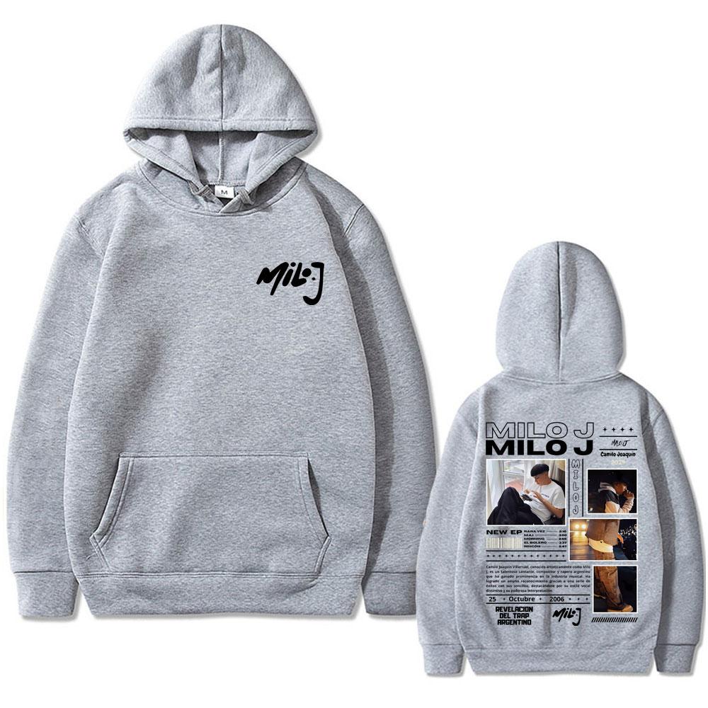 Rapper Milo J 111 Album Graphic Hoodie Men Women Hip Hop Fashion Oversized Hooded Sweatshirt Men's Casual Fleece Cotton Hoodies