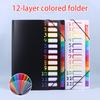 A4 Rainbow Data Organizer File Folder Organizer File Folder Organizer Large Capacity Korean Style Simple Office Supplies