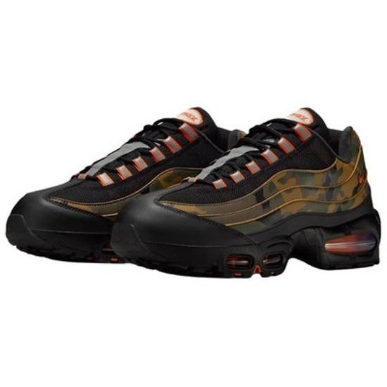 

Nike Air Max 95 Breathable Running Shoes Unisex Black Umber HQ1973-001 EU 40 армия зеленый