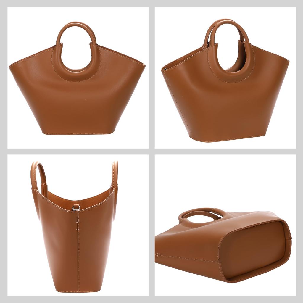 ANA McQueen Fan-Shaped Bag (Camel)