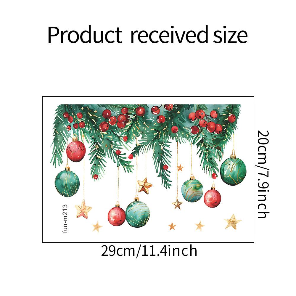 1pc Christmas Festive Toilet Lid Decal with Pine Garland, Berries, and Baubles, Self-Adhesive Christmas Decoration Sticker