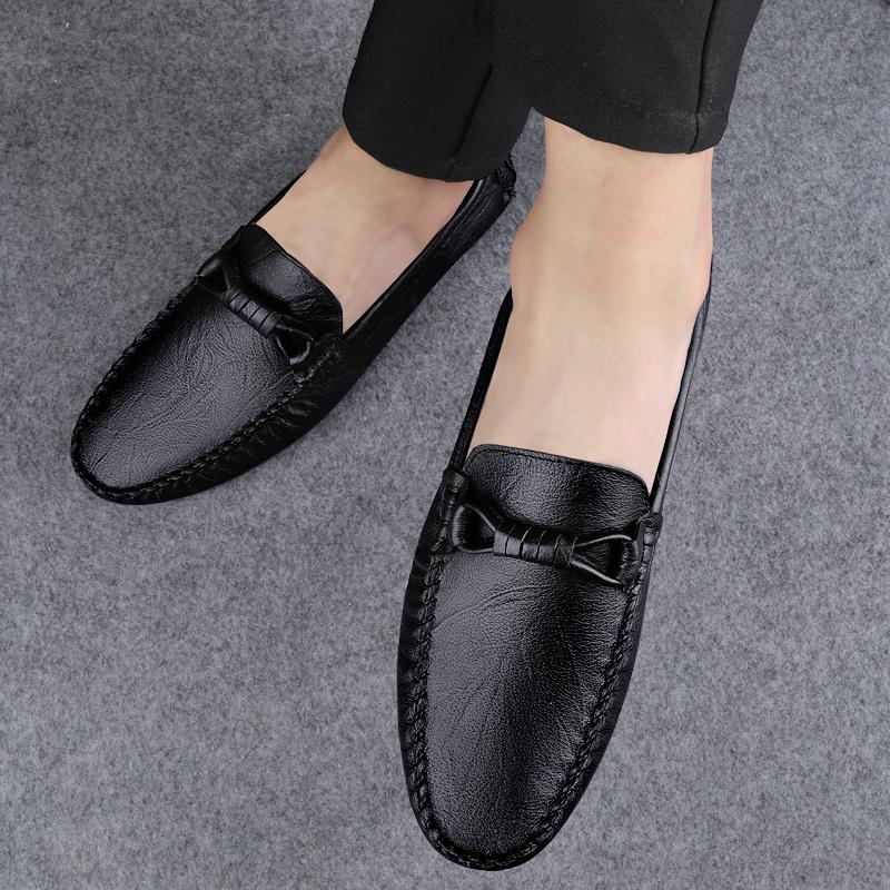 Fashion Slip On Man Walking Shoes Handmade Comfy Mens Loafers Fashion Spring Autumn Casual Shoes New Fashion Man Driving Flats Moccasins