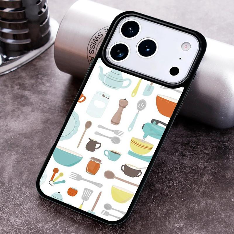 Love Baking Chef Knife Phone Case for iPhone 17 16 15 Pro Max Air 14 13 12 11 Plus Shockproof Capa Cover