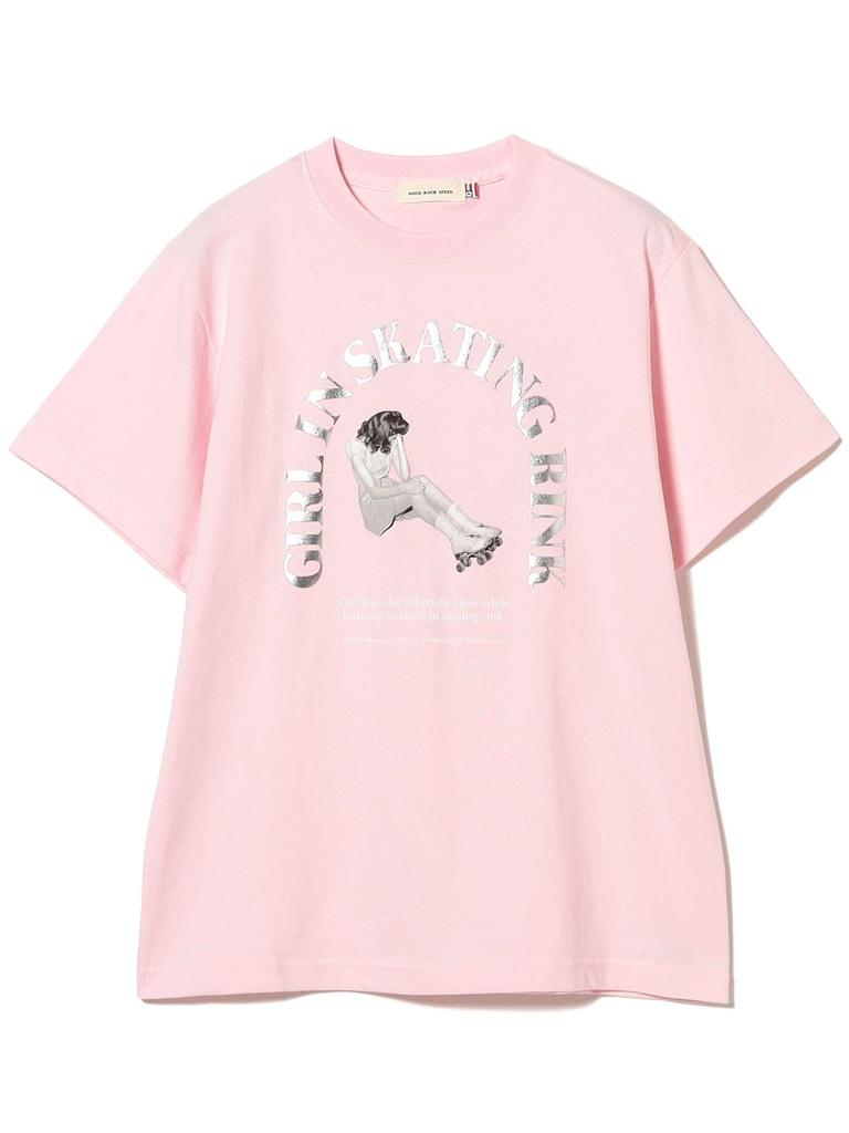Ray Beams S/S Tee [Special Order] GOOD ROCK SPEED LIFE PC Foil Print T-Shirt, Women's, Pink, One Size