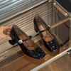 Fashion 2025 New Mary Jane Women's Pumps Square Toe Chunky Heels Versatile Shallow Fashion Shoes for Daily & Party Stylish High Heels
