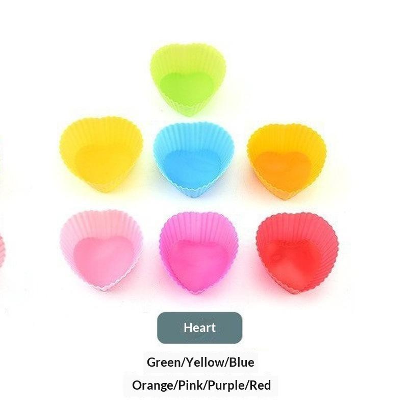3Pcs Silicone Cupcake Mold Bakeware Cupcake Liner Reusable Muffin Baking Nonstick Moulds Kitchen Baking Accessories