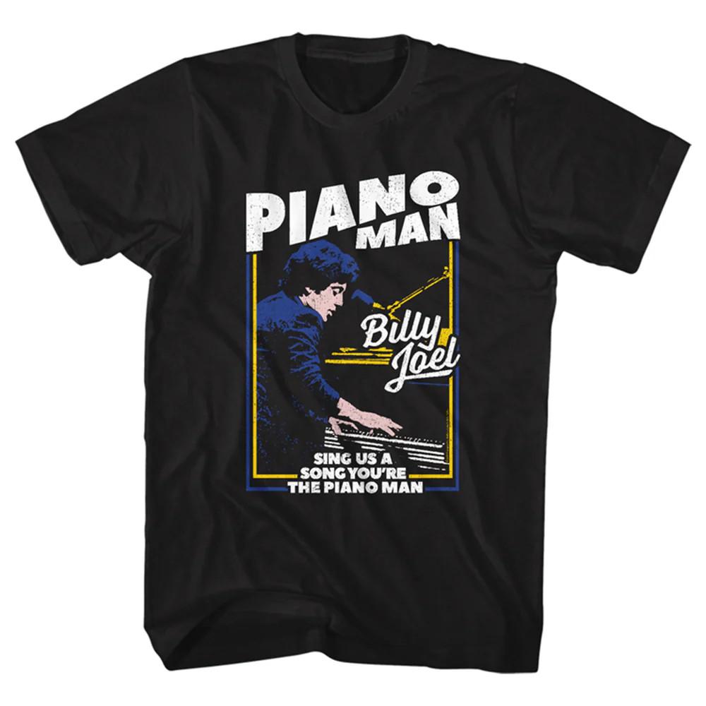 

PIANO MAN Billy Joel black T-shirt short sleeve All sizes S to 45Xl XA890 Unisex T-Shirt XL