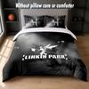 Linkin Park Design Bed Bedding Set 1 Duvet Cover + 2 Pillowcases Soft Breathable Household Bed Linens
