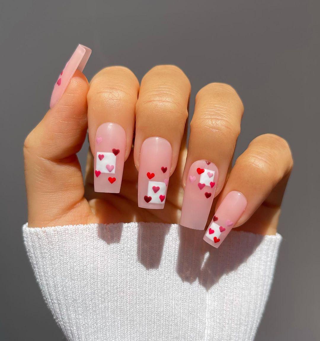 Taoxin series square sweetheart brand wearing nail Valentine s Day nail art temperament nail art piece finished nail art piece, removable