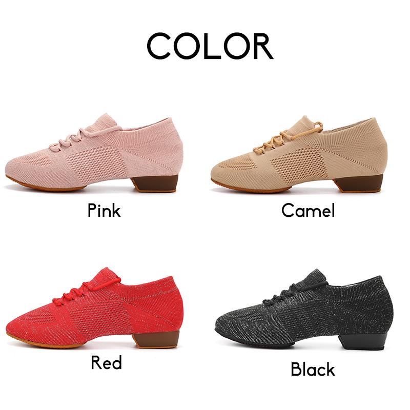 Fly Woven Mesh Dance Shoes for Girls and Women Waltz Tango Yoga Ballet Teacher Practice Dance Shoes