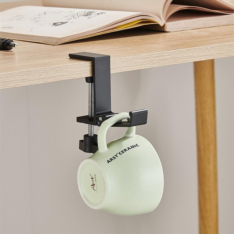 1/2pc Foldable Desk Edge Hook Adjustable Gaming Headset Desk Hanger Backpack Storage Hanging Hook Holder Punchfree Home Organize