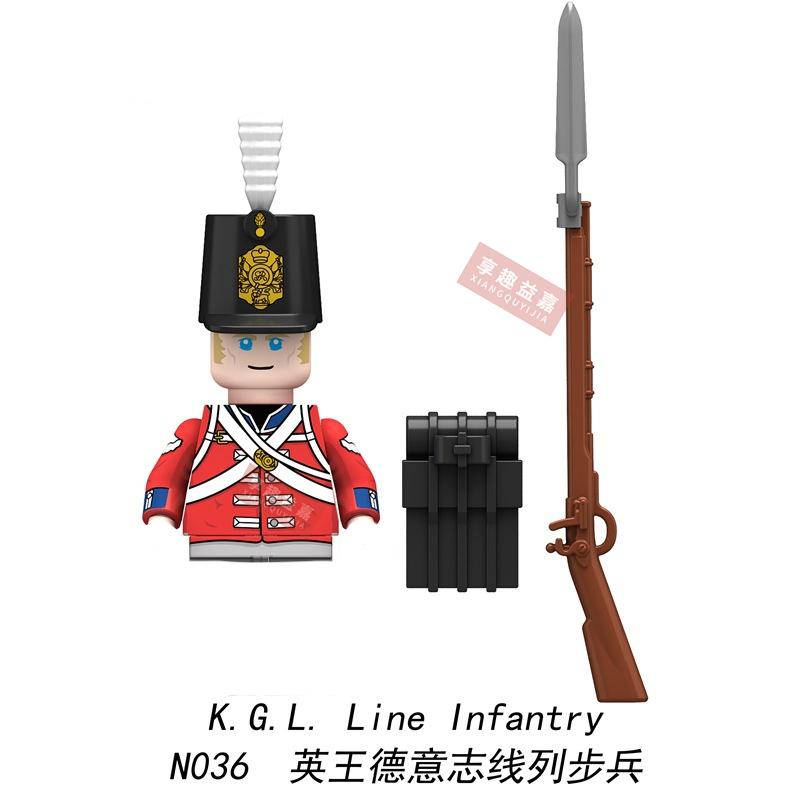 Military affairs Napoleon French Cuirassier Dragoon Building Blocks Model Bricks mini Action toy Figures Toy gift for children