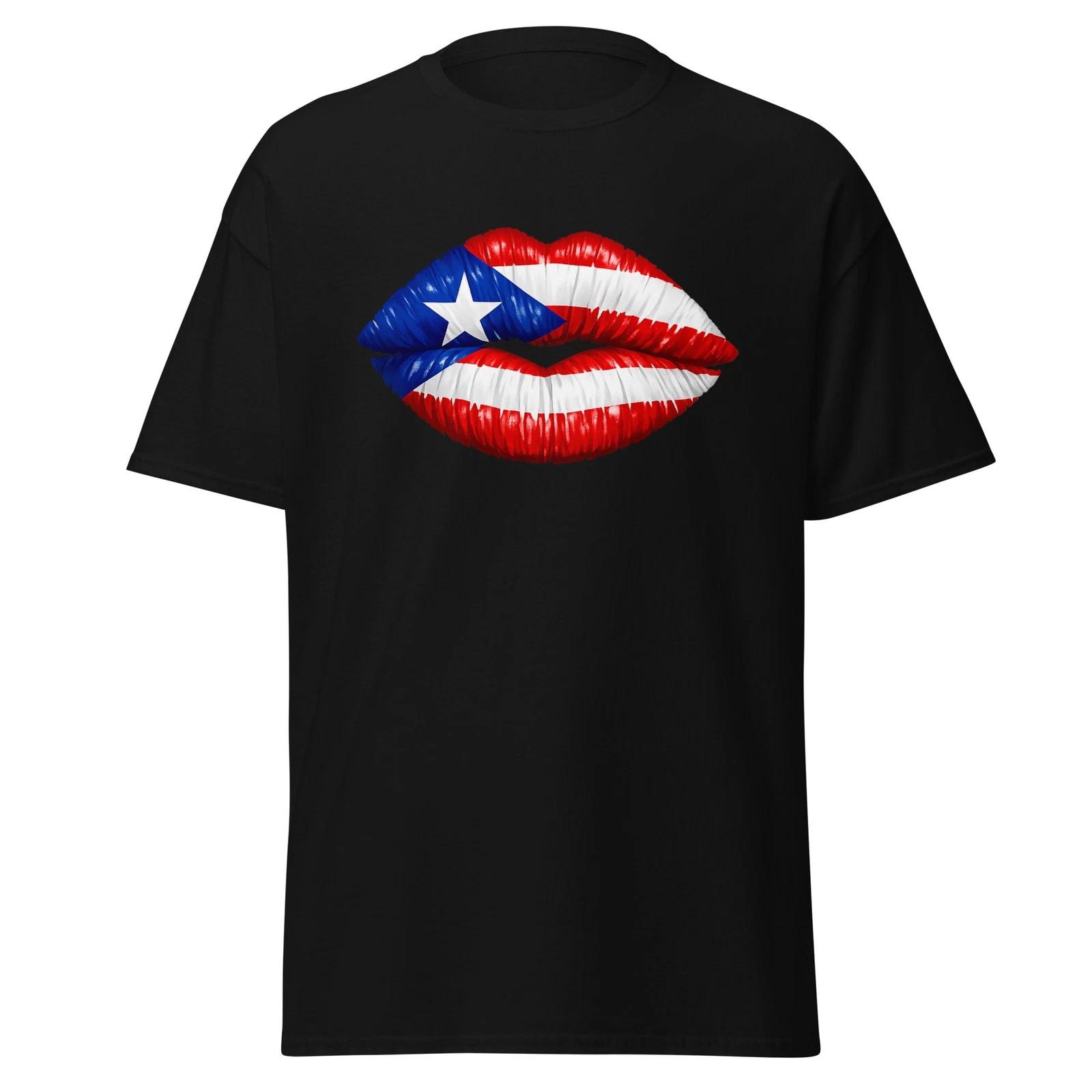 Puerto Rican Flag Lips Kiss Shirt, Puerto Rico Gift Tee, Unisex 4XL