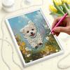 DIY Pearl Painting Set The Running Puppy Pattern Home Decoration Handmade Sticky Diamond Creative Canvas Pearl Art Painting Crafts Perfect Gift