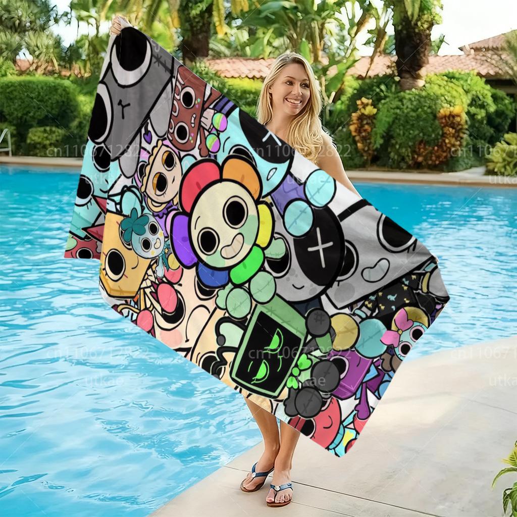 D-Dandy's World Characters Beach Towel Quick Dry Microfiber Soft Absorbent Beach Towel For Kids Pool Beach Camping Travel