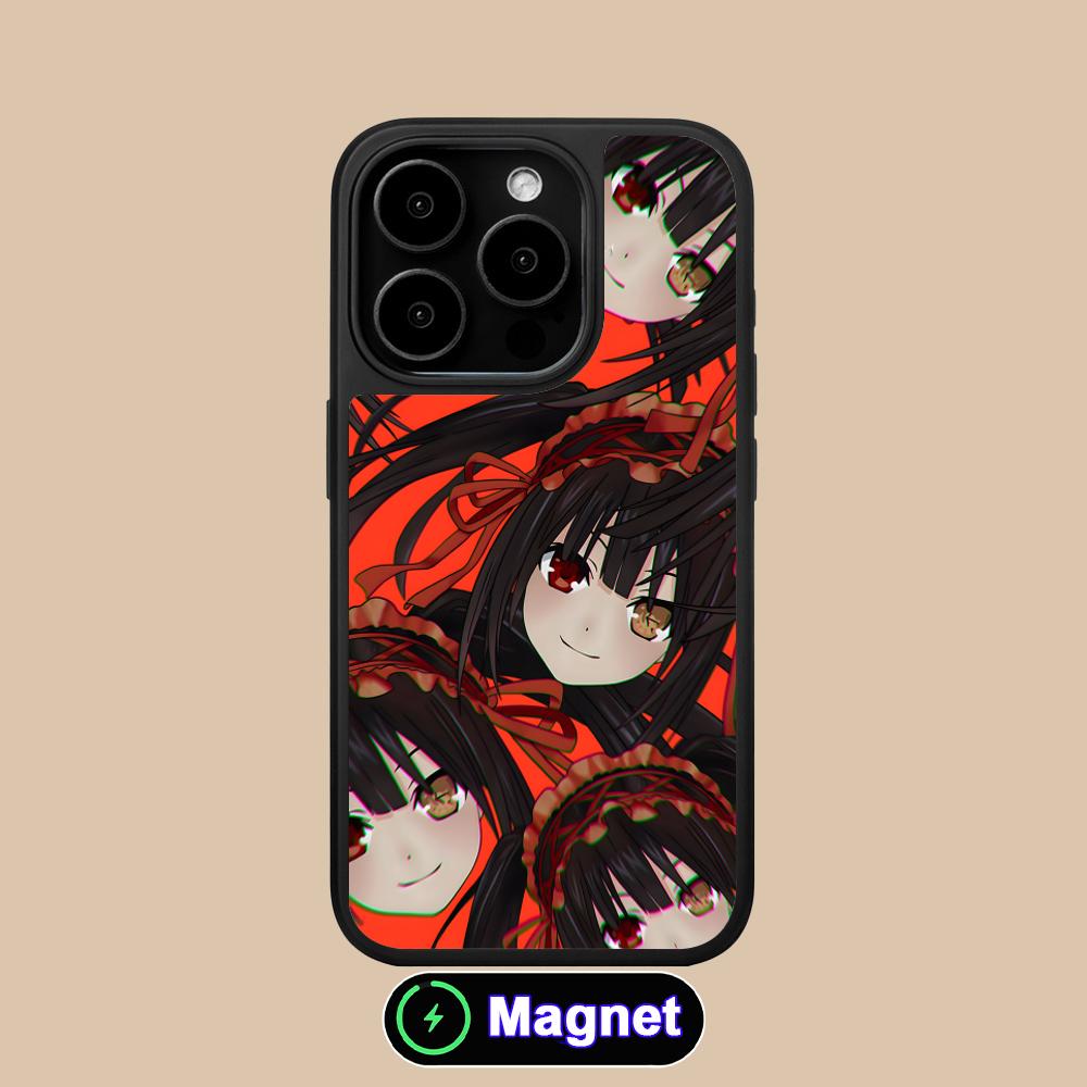 Date a Live Kurumi Tokisaki Matte Surface Magsafe Mobile Phone Case for iPhone 17 16 15 14 13 12 11 Air Pro Max Plus Colorful