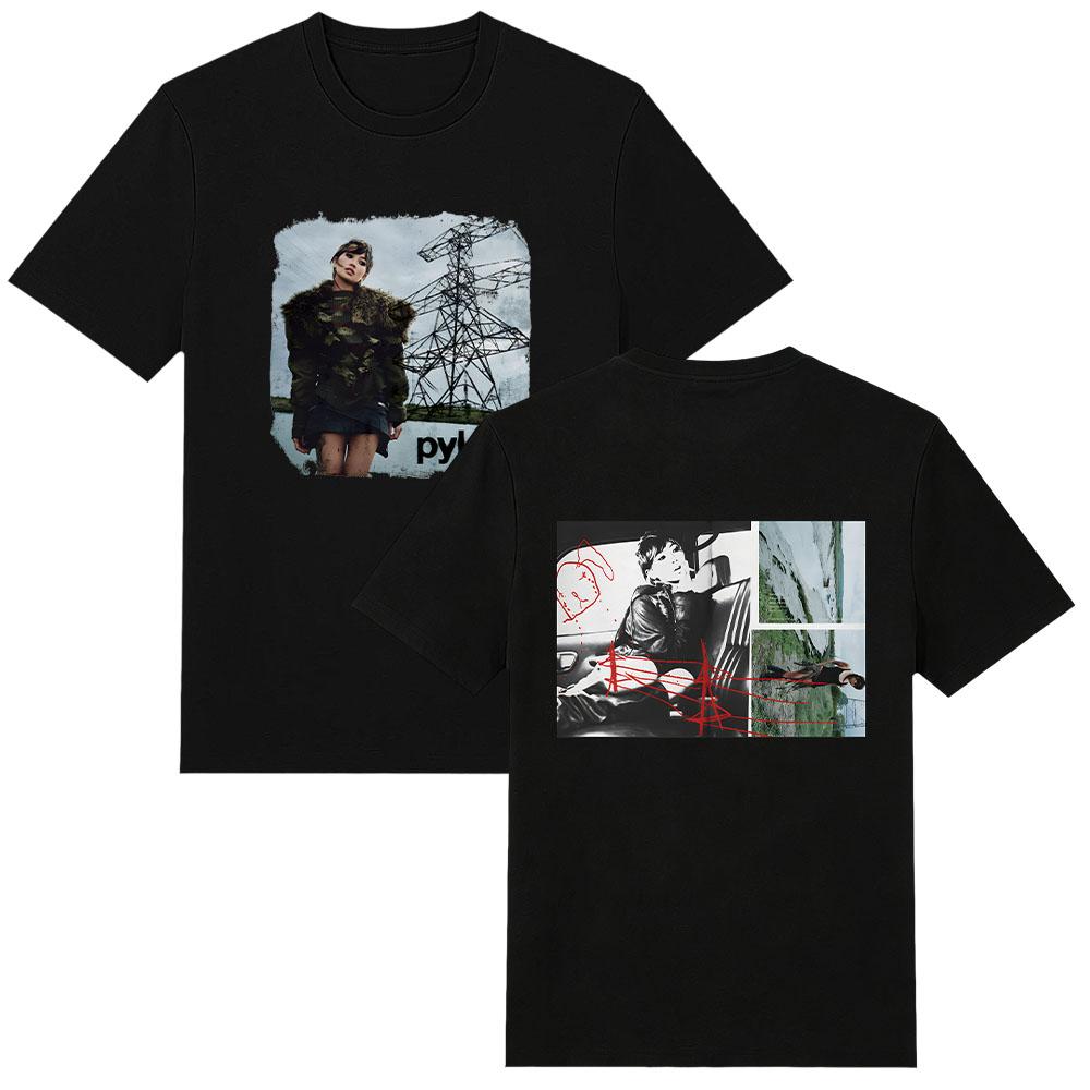 Camiseta de Algodón de Alta Calidad Verano Beabadoobee Pylon La Portada del Álbum Estampado de Dibujos Animados Camisetas Unisex Comodidad Cuello Redondo Manga Corta Tops