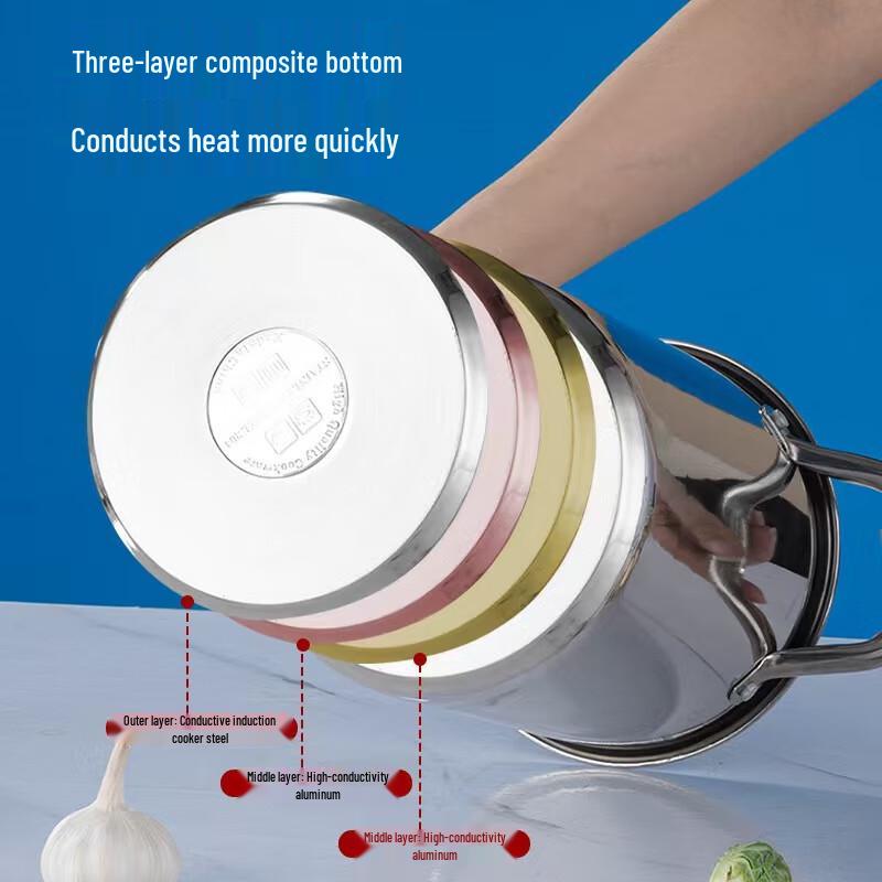 304 Stainless Steel Multi-Purpose Deep Pot with Strainer