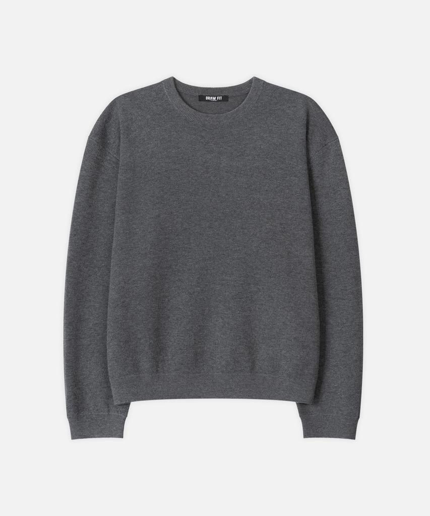 DRAW FIT Soft Wool Crop Round Knit [4 Colors]