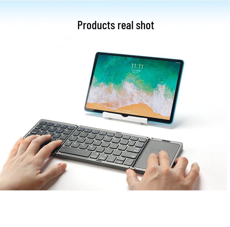 Hot Sale: B089T Foldable Bluetooth Keyboard with Touchpad for Multi-System Devices