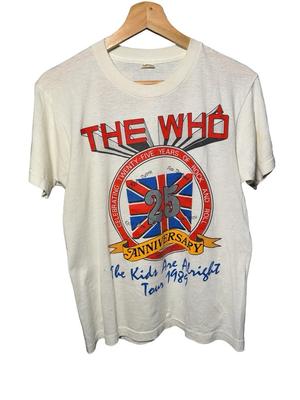 Vintage 80s T-Shirt του Συγκροτήματος The Who The Kids Are Alright Tour Tee M Διπλής Όψης Unisex T-Shirt