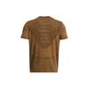 Under Armour Seamless Logo Print Color Block Round Neck Fitted Running Sports Short Sleeve T-Shirt Men Wild-Orange 1375692-804
