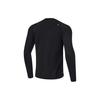 Li Ning Running Series Solid Color Round Neck Moisture Wicking Quick Dry Long Sleeve T-Shirt Men Tops Black ATLU007-1