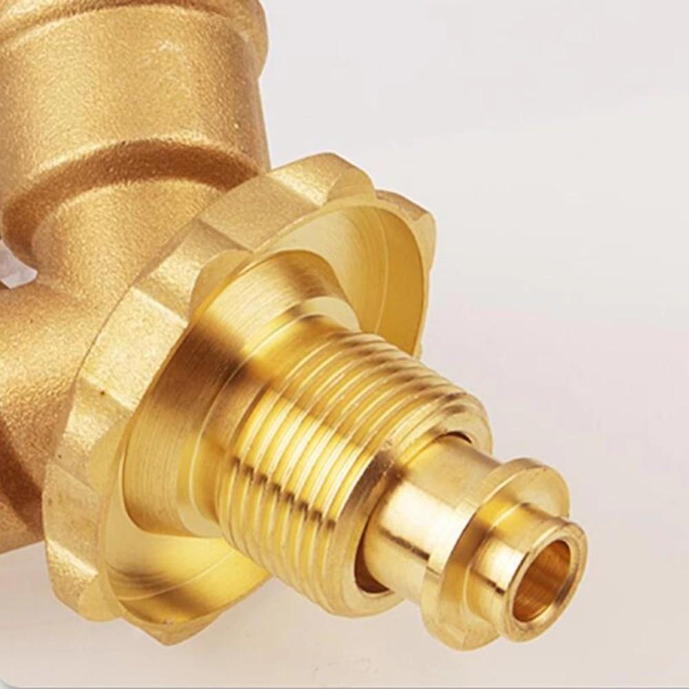 Brass Valve Fittings Y-shaped 4-point Three Way Valve with Switch Stress Relief Gas Splitter Adapter Liquefied Gas Tank