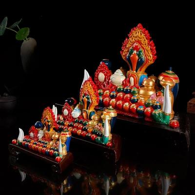 1 ks pryskyřičná tibetská ručně vyráběná malba sto trůnů domácí použití Doma Eight dodávka feng shui ornament domácí dekorace