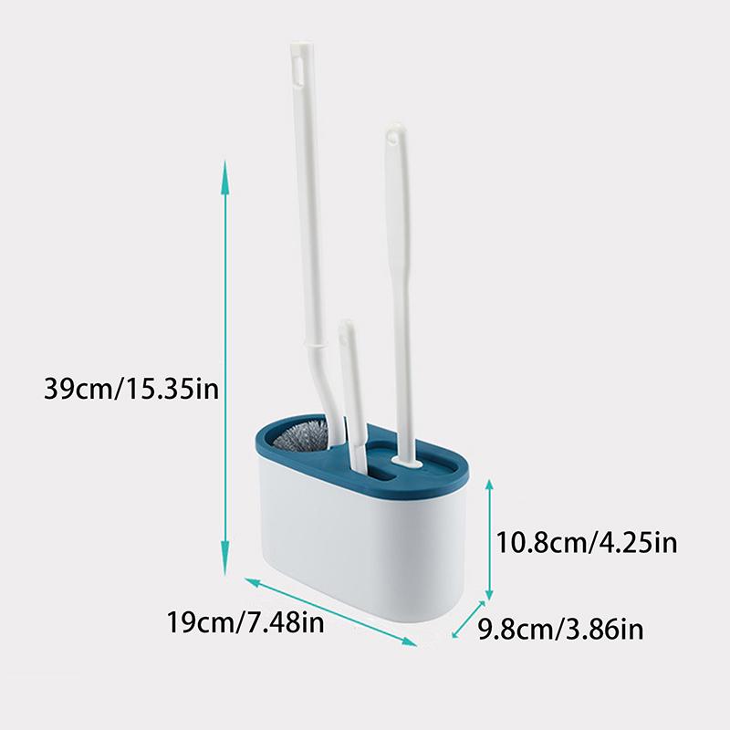 3 In 1 Toilet Brush Wall Mounted Multi-Functional Cleaning Tools With Drain Base Home Wc Bathroom Accessories Set
