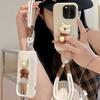 Kaffee Bär Ringe für IPhone 16 Promax Apple 14 Handyhülle 13 Anti-Fall 12 Vollabdeckung 15 Lanyard