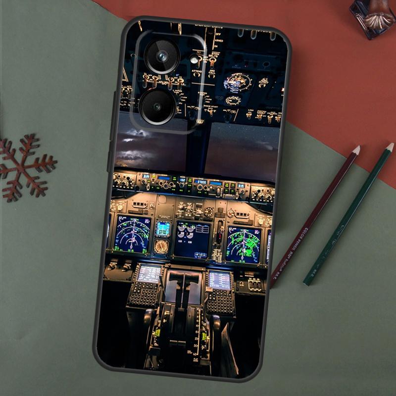 

Flight Instruments Cockpit Case For Realme C67 C51 C75 C63 C61 C65 C55 C53 C35 C71 11 12 13 14 Pro Plus GT6 GT7 15 Pro Realme 10 Pro Plus