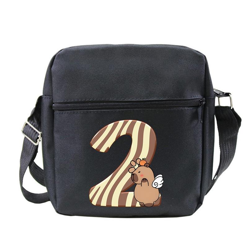 New Kapibara 26 letter printed messenger bag student children multi-functional leisure portable bag