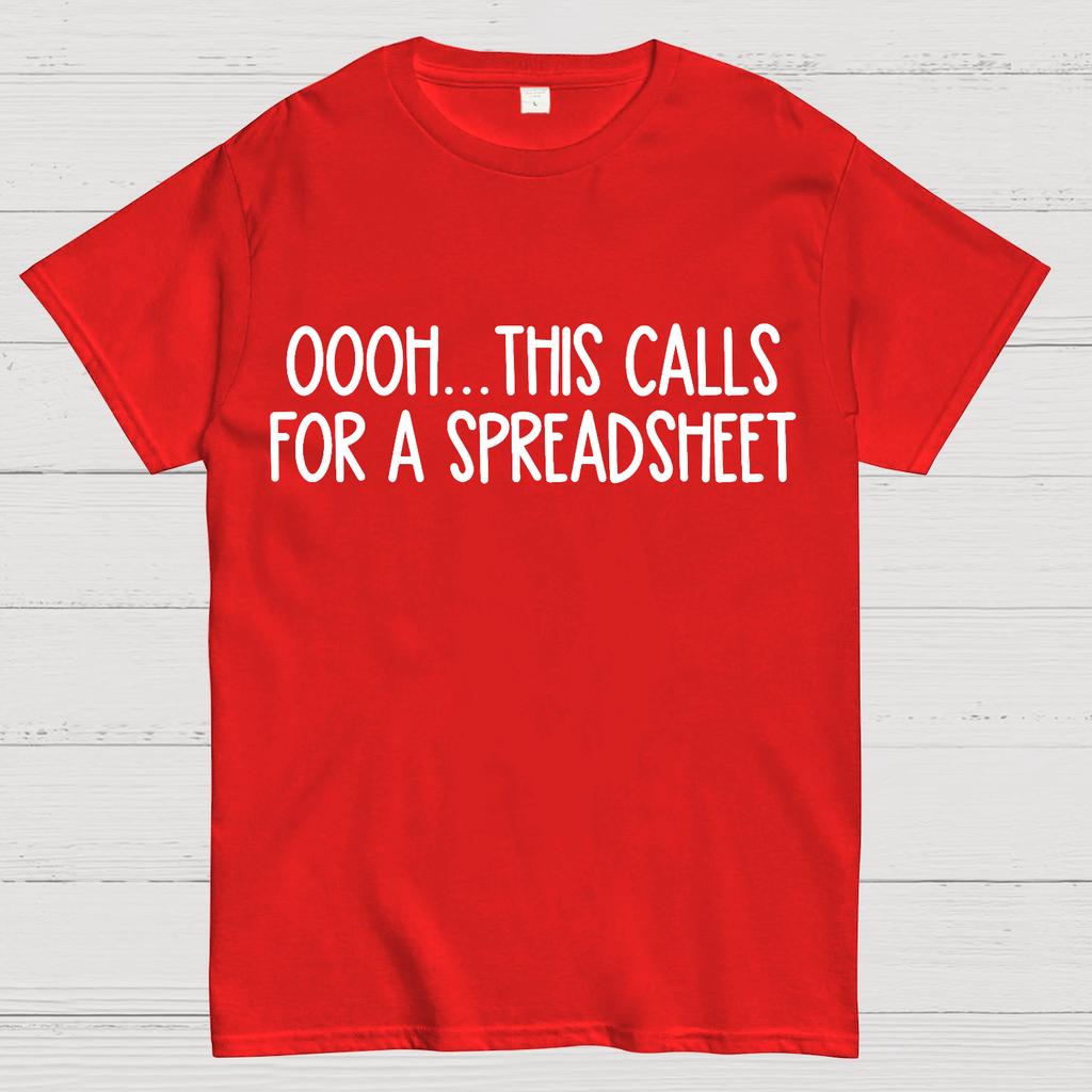 Oooh This Calls For A Spreadsheet Cotton Summer Casual Cool Loose T-Shirt
