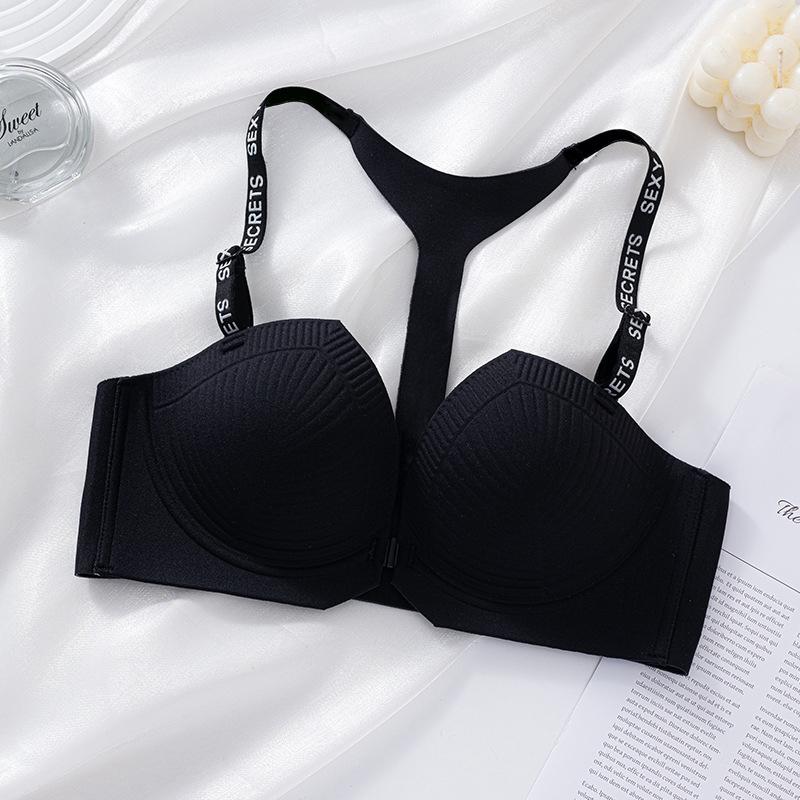 Women's Front Closure Push-Up Bra Sexy Underwear Seamless Push Up Bra Fashion T Back Brassiere Ladies Lingerie