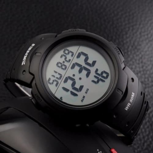 SKMEI Men's Digital Watch, Waterproof, LED Backlight, Large Numerals, Multi-Function, Sports Watch