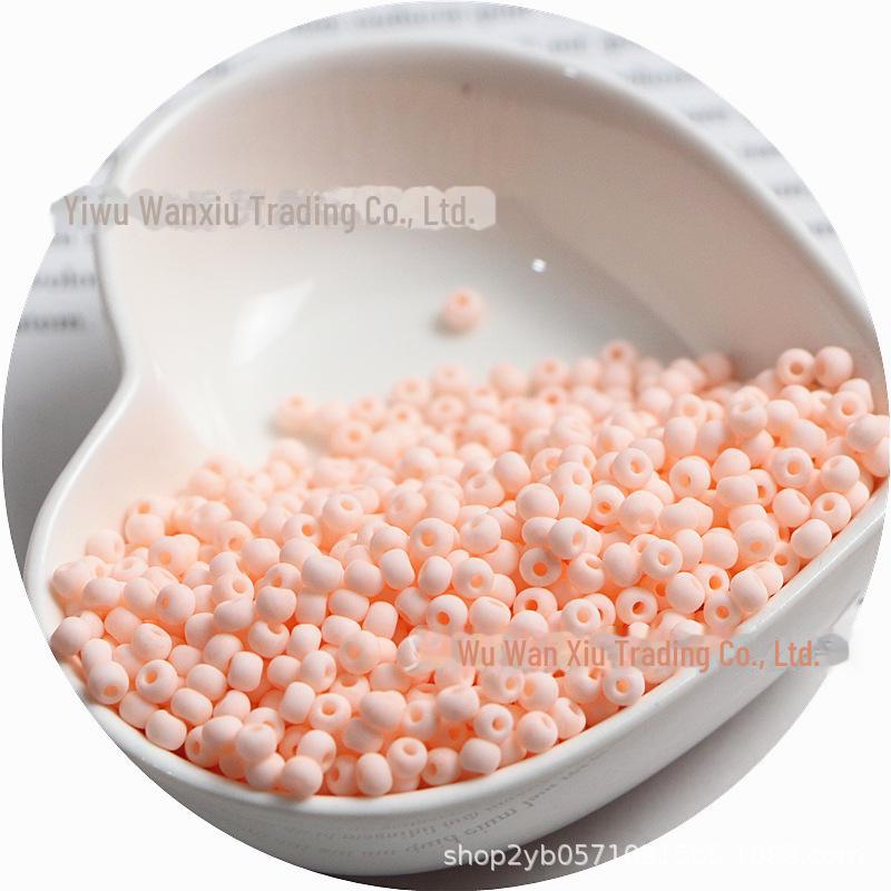 El Yapımı DIY Çocuk Kolye ve Bilekliği için Yüksek Kaliteli 3/4mm Buzlu Düz Renk Cam Pirinç Boncuklar